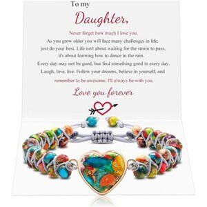 Jasper Heart beaded Bracelet Gifts For Women